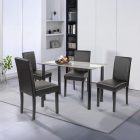 Karin 4+1 étkező garnitúra fekete-fekete