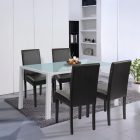 Mira 4+1 étkező garnitúra fehér-fekete