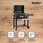 Multifunkciós faszenes kerti grillsütő