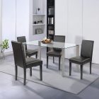 Cadiz 4+1 étkező garnitúra fehér-fekete