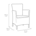 Iowa Balcony kerti bútor garnitúra luzon asztallal