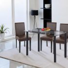 Kelly bőr étkezőszék barna színben