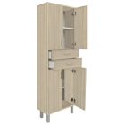 Nerva 60 magas szekrény 4 ajtóval, 2 fiókkal, sonoma tölgy