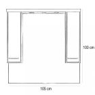 Nerva 105 cm-es tükrös felsőszekrény, Sonoma tölgy