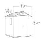 Darwin 6x6 műanyag kerti ház