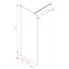 Walker 80x195 cm Walk in zuhanyfal