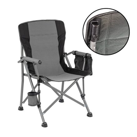 Leziter Comfort Plus karfás horgász szék pohártartóval szürke