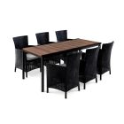 Nadia Large 6+1 kerti bútor garnitúra szett dió-grafit