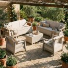 Scandi Love max linea duo kerti bútor szett jute tárolós asztallal