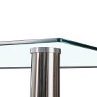 Berna 120 cm szögletes üveg étkezőasztal