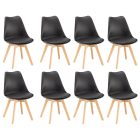 Silla étkezőszék 8 db fekete színben