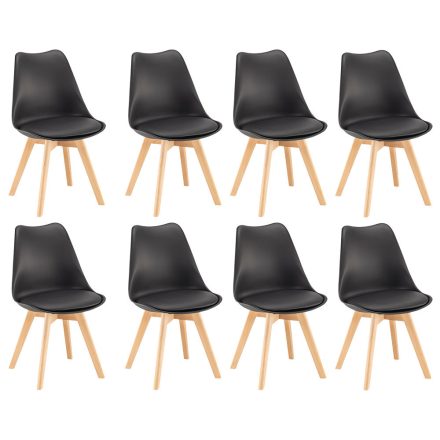 Silla étkezőszék 8 db fekete színben