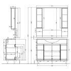 Bianca Plus 105 felsőszekrény, magasfényű fehér színben