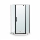 Celtic 100x100 cm ötszögletű zuhanykabin zuhanytálcával fekete