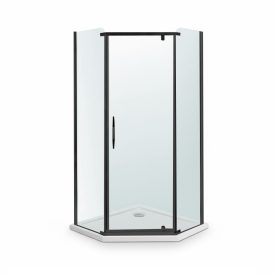   Celtic 100x100 cm ötszögletű zuhanykabin zuhanytálcával fekete