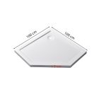 Celtic 100x100 cm ötszögletű zuhanykabin zuhanytálcával fekete