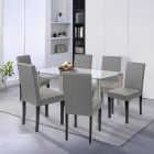 Cadiz 6+1 étkező garnitúra fehér-szürke