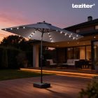 Solari kerti napernyő led lámpával szürke 300 cm