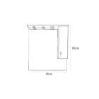 Bianca Plus 85 felsőszekrény, aida dió színben, jobbos nyitásirány