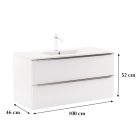 Vario Trim 100 alsó szekrény mosdóval