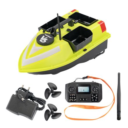 Etetőhajó V6 GPS 3 tartályos hátra és oldalkidobós nightlight
